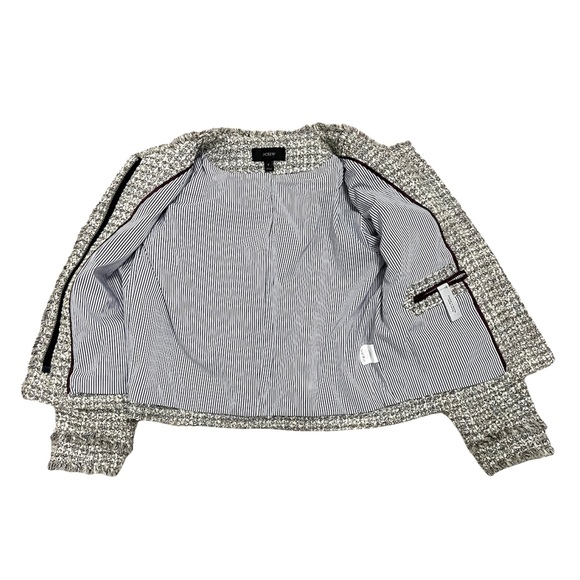 J. Crew Lady Jacket in Metallic Tweed Fringe Trim Blazer Size 6 - Picture 8 of 13